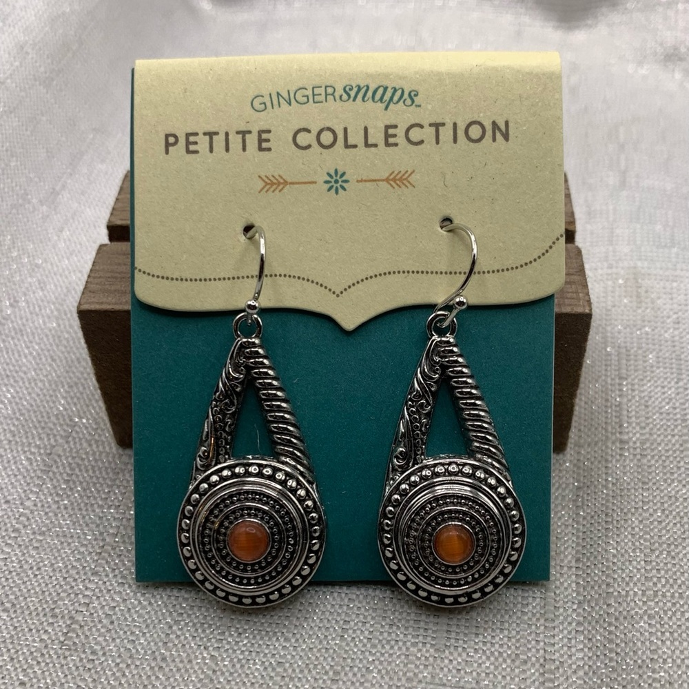PETITE CHARM - ORANGE - Ginger Snaps & Co. Snap Button Earrings - 12mm/13mm